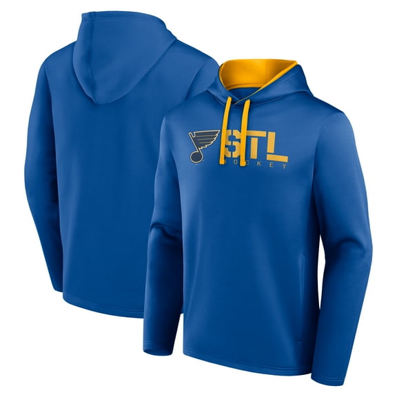 Men's Logo Athletic Blue St. Louis Blues Head Start Pullover Hoodie