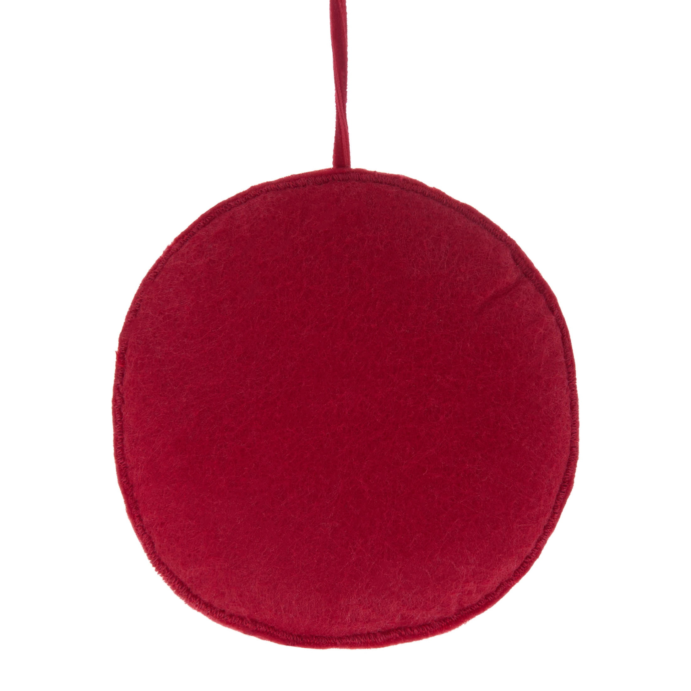 Red and White Merry Embroidered Christmas Ornament, 4", by Holiday Time