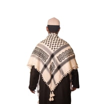 SLMTRADERS Kefiyyeh Scarf, White