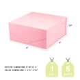 thumbnail image 3 of JINMING Pink Gift Box with Lid, Bridesmaid Proposal Box for Gift Packaging, 7.5x7.5x3 inches, 3 of 7