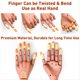 thumbnail image 3 of Uñas Acrílicas Práctica Flexible Mano Falsa, Kits de Dedos Ajustables para Entrenamiento de Uñas, Manos de Uñas Postizas con Puntas de Uñas de 200 Piezas, 3 of 8