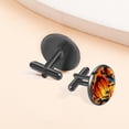 thumbnail image 6 of Basketball Men's Silver Stainless Steel Cufflink Set for Formal Attire, Made of High-Quality Materials, Ideal for Business Meetings and Weddings, 6 of 6