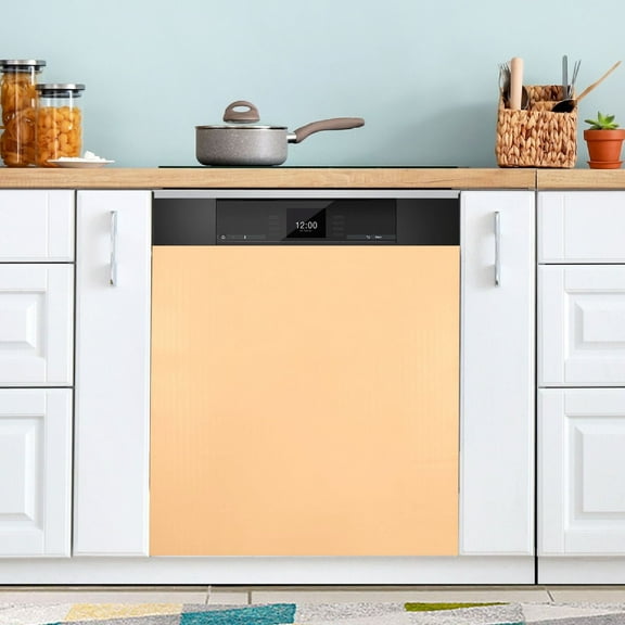 Dishwasher Magnet Cover Magnetic Fridge Door Cover Home Kitchen Decor Pale Orange 23"x 26"