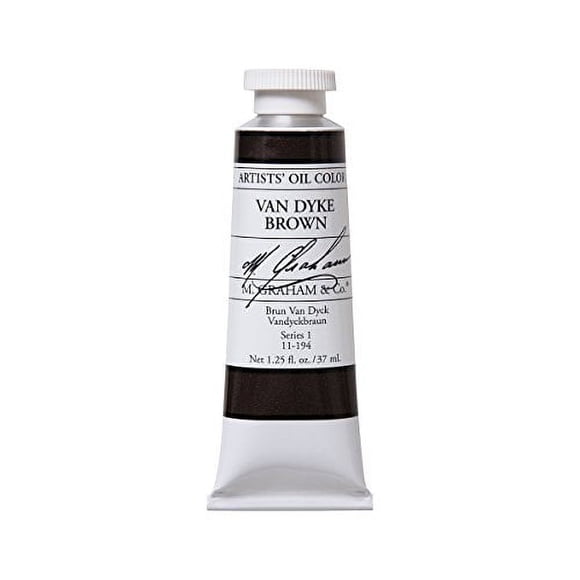M. Graham Artist Oil Paint Van Dyke Brown, Cassell Earth 1.25oz/37ml Tube