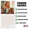 thumbnail image 5 of MegaCalendars 2026-2027 Retro Pin Up Wall Calendar, 12x12 Bonus Month Monthly Planner, Made in USA, 5 of 7