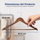 thumbnail image 2 of Ganchos de Madera Premium Serenelife, Ahorradores de Espacio, Resistentes, con Gancho Metálico Giratorio de 360°, para Abrigos, Pantalones y Vestidos, Vintage, Pack 30, 2 of 7