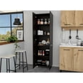 thumbnail image 3 of TUHOME Baleare Pantry Cabinet Engineered Wood Pantries in  Black, 3 of 9