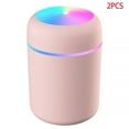 thumbnail image 1 of Xingzhi 2 Pieces Mini Humidifier Bedroom Office Living Room Portable Low Noise Diffuser Atmosphere Light Mist Sprayer, Pink, 1 of 9