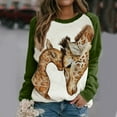 thumbnail image 2 of Fesfesfes Women's Giraffe Print Sweatshirt Crewneck Pullover Tops Long Sleeve Raglan Tops, 2 of 4