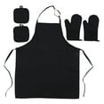 thumbnail image 1 of 1 Set Heat Resistant Oven Mitts Nonslip Hot Pads Pot Holders Cooking Apron for Home Kitchen, 1 of 6