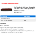 thumbnail image 2 of 3rd Third Brake Light Lens - Compatible with 2010 - 2013 Audi A4 Quattro Base 2011 2012, 2 of 2
