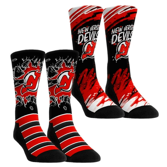 Youth Rock Em Socks  New Jersey Devils Ice Breaker Two-Pack Crew Socks Set