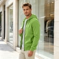 thumbnail image 5 of GrmtClth Mens Zip Up Hooded Sweatshirt Casual Coat Long Sleeve Hoodies Fashion Drawstring Sweatshirts Fall Winter Track Jackets with Pockets M, 5 of 9