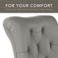 thumbnail image 3 of Bush Salinas Mid Back Faux Leather Office Chair in Light Gray, 3 of 7