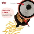 thumbnail image 5 of Rise By Dash Compact Air Fryer Oven with Temp Control Non-Stick Basket, Recipes + Auto Shut Off, 2 Quart - Orange, 5 of 7