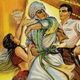 thumbnail image 3 of Unknown 12x12 Black Modern Framed Museum Art Print Titled - Vintage Film Posters: Love in the Desert Okens Ros - Detail, 3 of 5
