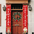 thumbnail image 4 of Feliz Navidad Banner Belug  Decoración Puerta Cortina Navidad Copla Red 2 Rojo, 4 of 5