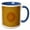 Blue/White, variant on 3drose, Atumun Leaf Garden Mandala - Abstract Bohemian Design, 11oz Two-tone Yellow Mug