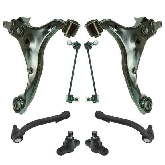 8 Piece Steering Suspension Kit Control Arms Ball Joints Tie Rods Sway Bar Links PSA52361