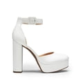 thumbnail image 4 of Sandalia DREAM PAIRS para Mujer con Plataforma y Tacón Grueso Blanco, 4 of 7