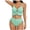 Mint Green-1, variant on Women's Two Piece Swimsuit Ruffle High Waisted Bikini Sets Halter Bathing Suit with Drawstring Swimwear,Mint Green,L