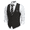 Black, variant on Suit Vest for Mens V-Neck Formal Business Waistcoat Regular Fit Dress Vests Casual Daily Wear