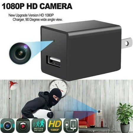 HD 1080P USB Wall Charger Camera Motion Detection AC Adapter Wifi Video Record Cam US/EU Plug Home Security