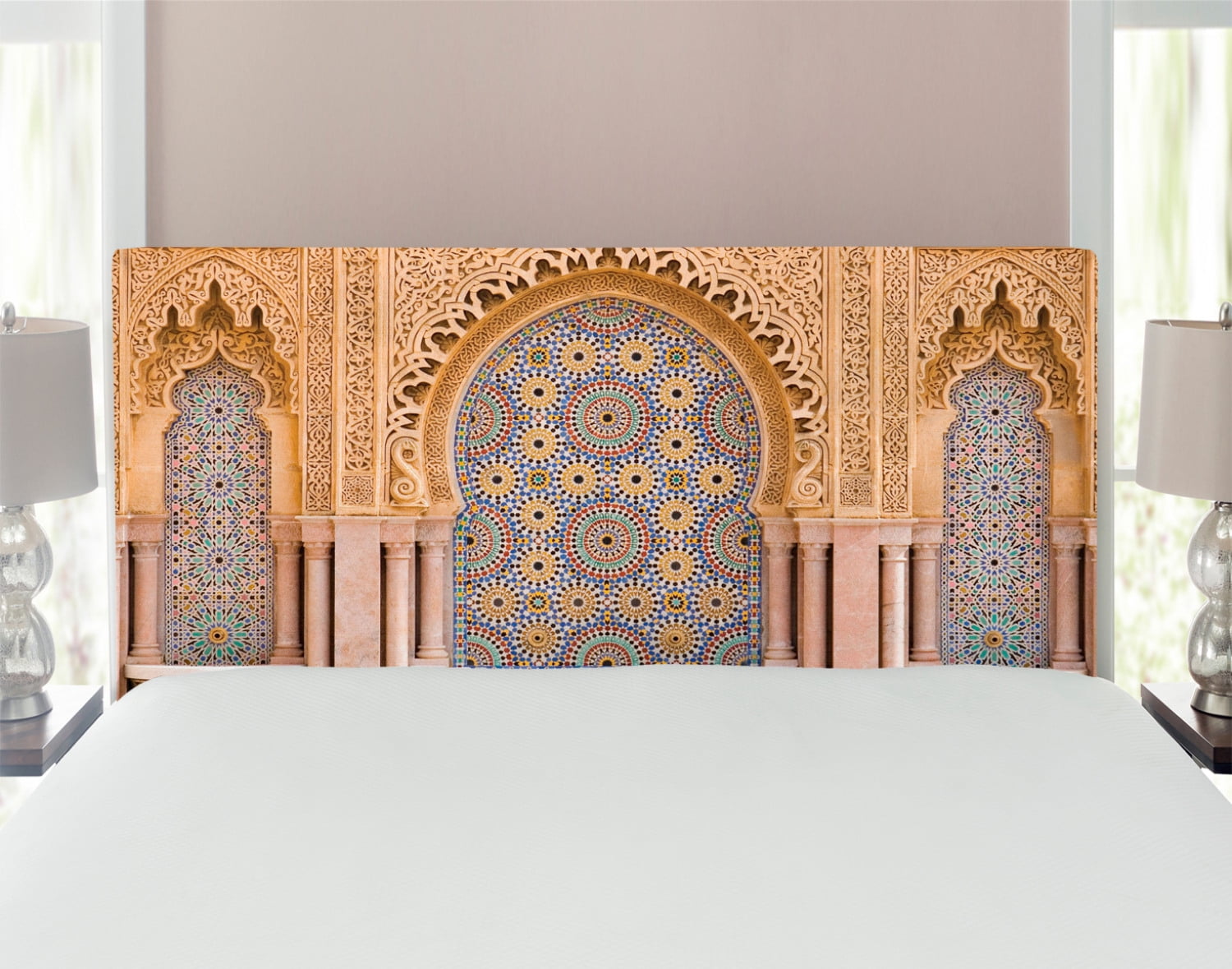 Moroccan Headboard, Typical Moroccan Tiled Fountain in the City of