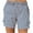 Gray, variant on Utoimkio Women's High Waisted Cargo Shorts Elastic Waist Comfy Cotton Linen Loose Fit Wide Leg Beach Shorts for Women
