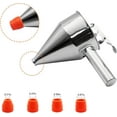 thumbnail image 3 of Pancake Batter Dispenser Stainless Steel, 40 oz Funnel Cake Dispenser with Stand & 4 Nozzles, Heavy Duty Cupcake Baking Tool for Waffles(xw), 3 of 6