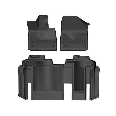 Husky Liners 93841 Weatherbeater Floor Mats Fit 2021-2025 Toyota Sienna w/ 2nd Row Bench Seat Front/2nd Row Liners 3pc Black