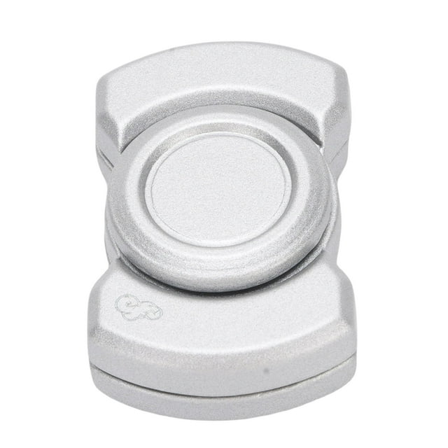 Fingertip Gyroscope, Stress Relief Push Slider Toy Rotation for Offices Home Schools Stations Black,Silver