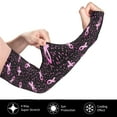 thumbnail image 2 of Bingfone Farmers Gardening Sleeves Sun Protection Arm Cooling Sleeves for Women Men with Thumb Hole - Breast Cancer Awareness3, 2 of 7