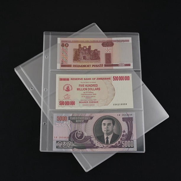 Soportes de almacenamiento de monedas de plástico PVC, libro de álbum de monedas para artículos de exhibición para el hogar Likrtyny Para estrenar