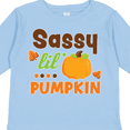 thumbnail image 4 of Inktastic Thanksgiving Sassy Lil Pumpkin with Fall Leaves Girls Long Sleeve Toddler T-Shirt, 4 of 5