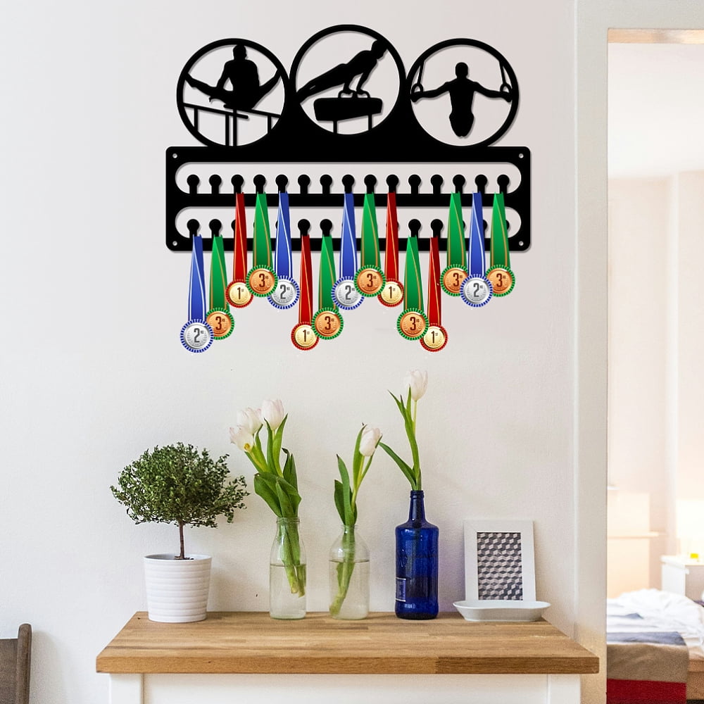 Metal Medal Holder Medals Display Hanger Hooks Awards Ribbon Display Rack Race for DIY