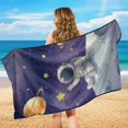 thumbnail image 7 of FOR U DESIGNS Galaxy Spaceman Print Car Seat Cover Universal Front Seats Protector, Running Towel for Gym Workout, Swimming, Beach and Hiking, Front Seat Covers for Trucks SUV Van Sedan, 2 Pack, 7 of 7