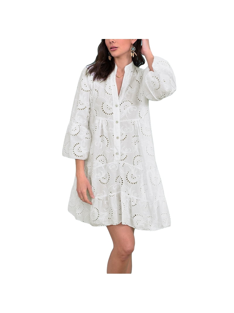 romy lace dress Ivory Beaded Lace