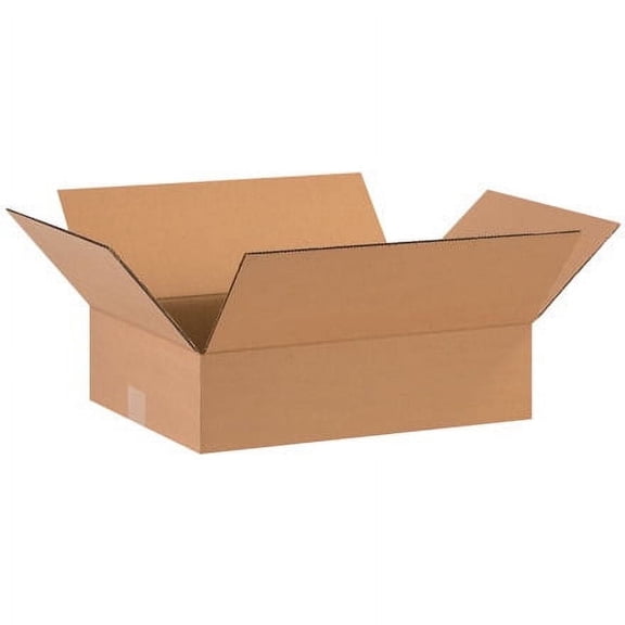 SSBM 16" x 12" x 4" Kraft ECT-32 Single Wall Corrugated Flat Boxes Shipping Packing 25/BUNDLE