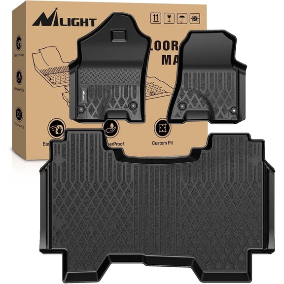 Nilight TPE Floor Mats for Dodge Ram 1500 Crew Cab New Body (Not Classic) 2019 2020 2021 2022 2023 2024 All Weather Custom Fit Heavy Duty Floor Liners