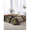thumbnail image 5 of Vintage Farmhouse Full Size Flat Sheet, Wrinkleproof & Fadeproof Cooling Flat Bed Sheet Only, Country Western Texas Star Wood Grain Breathable Soft Bedding Top Sheets 81 x 96 Inches, 5 of 8