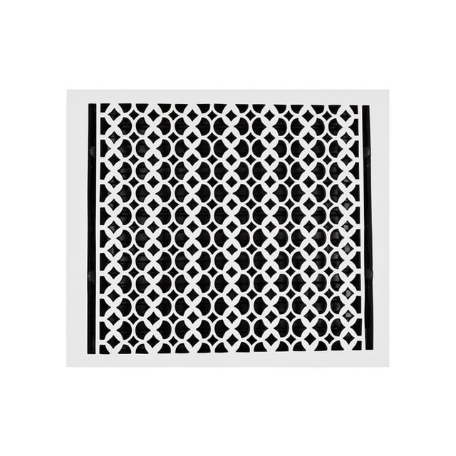 Grille d'Aération de Plancher en Fonte 14′′ x 16′′ avec Registre – Conception Artisanale Robuste de Style Tudor Champignon, Registre CVC – Enduit de Poudre, Repeintable, Antirouille, Durable, Évent d'Air pour Planchers et Murs
