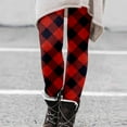 thumbnail image 2 of Pants For Women Work Casual Winter Plaid Printed Slim Fit Stretchy High Waist Leggings Pants, 2 of 5