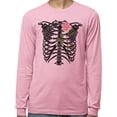 thumbnail image 2 of Skeleton Rib Cage Long Sleeve Shirt Unisex 3X-Large Pink, 2 of 5