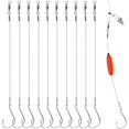 thumbnail image 1 of czcpp-Fishing Circle Hook Rigs Saltwater Catfish Hook Rig with Steel Wire Leader Pre-Rigged Offset Fishing Hooks Lure Rig for Bass Freshwatr Size 3/0 4/0 5/0 6/0 7/0 8/0, 1 of 4