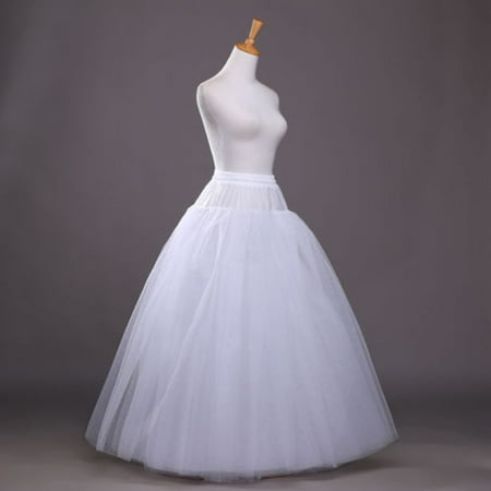 Zimtown 1 Hoop 3 Layer Long Wedding Bridal Gown Dress Crinoline