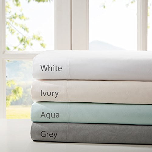 Smart Cool Microfiber Full Size Bed Sheets, Casual Aqua Cooling Sheets,  Cooling Bed Sheets 4-Piece Include Flat Sheet, Fitted Sheet & 2 Pillowcases  