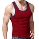 thumbnail image 1 of Hombres Camisetas de Verano de Punto de Raya Vertical Deportes de Fitness Cuello Redondo Camiseta, 1 of 7