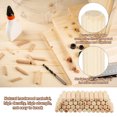 thumbnail image 3 of 5/16" x 1" Wood Dowel Pins Fluted Wooden Dowels for Furniture Projects, 60 Pack, 3 of 6