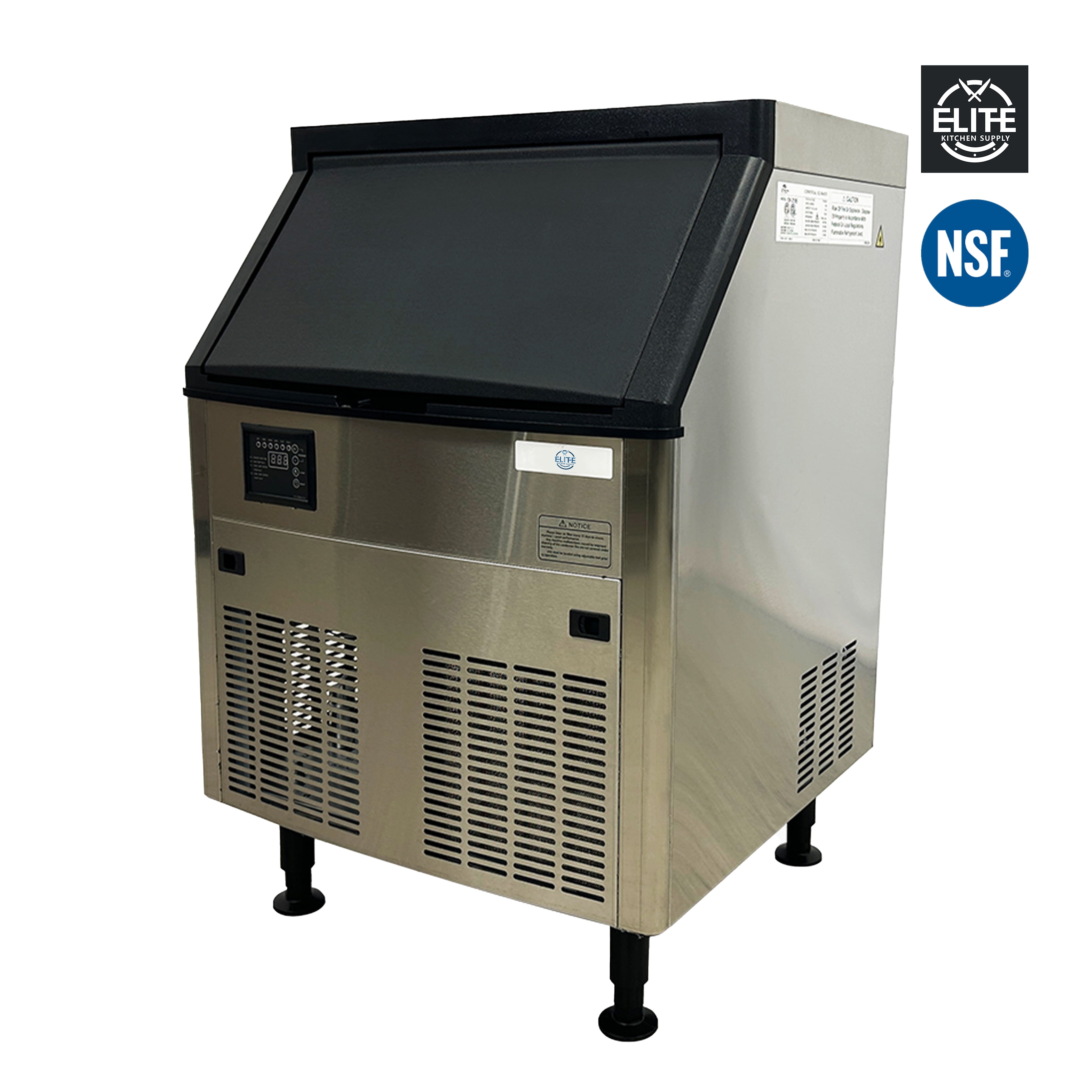 Commercial Ice Cube Maker Machine 219lbs 24hrs, 26'' Flip-up Door for Commercial Use, NSF ETL